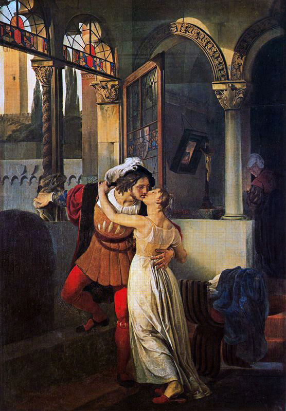 Romeo and Juliet by Francesco Hayez, (1823)