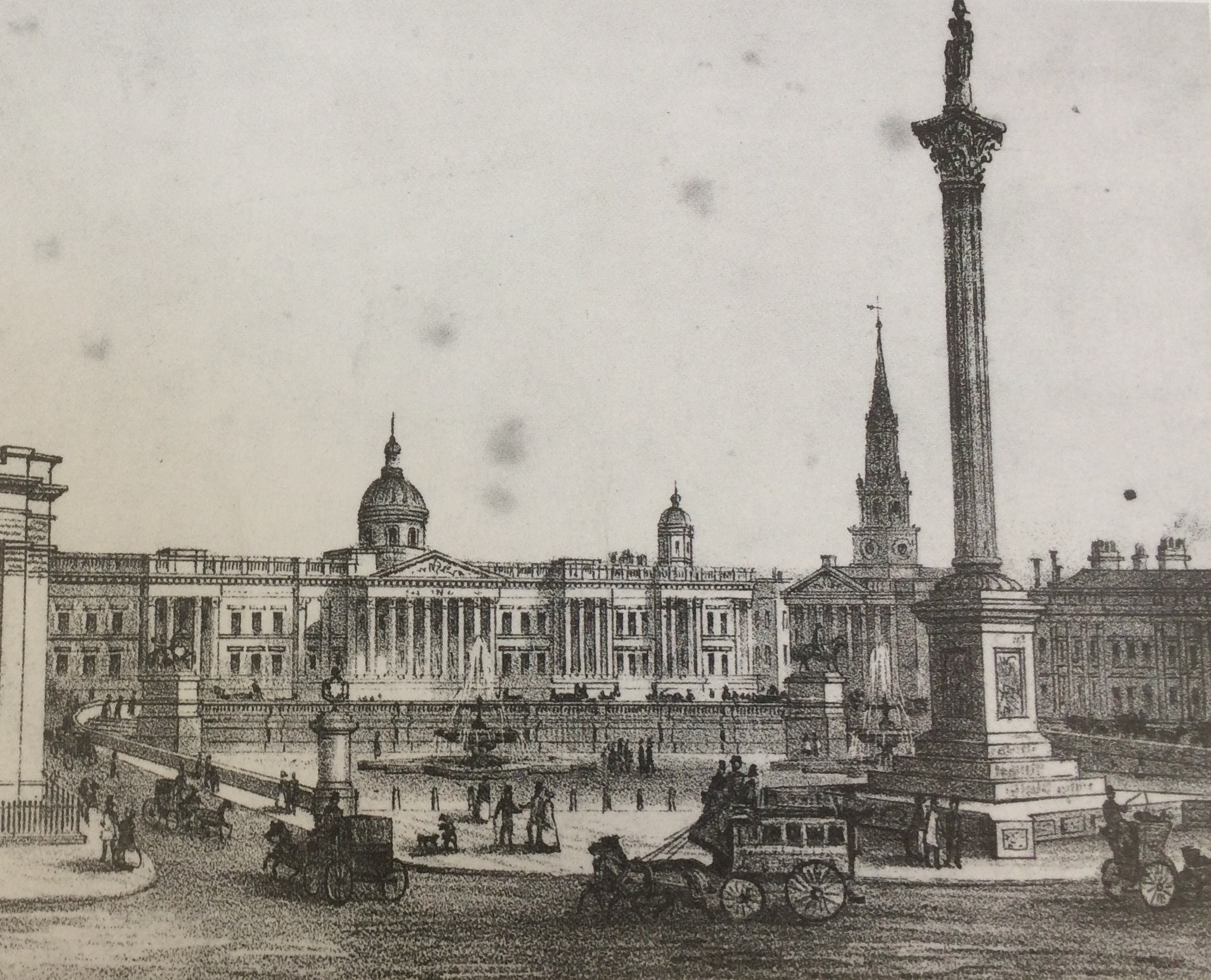 1850s view of Trafalgar Square with some key differences.JPG